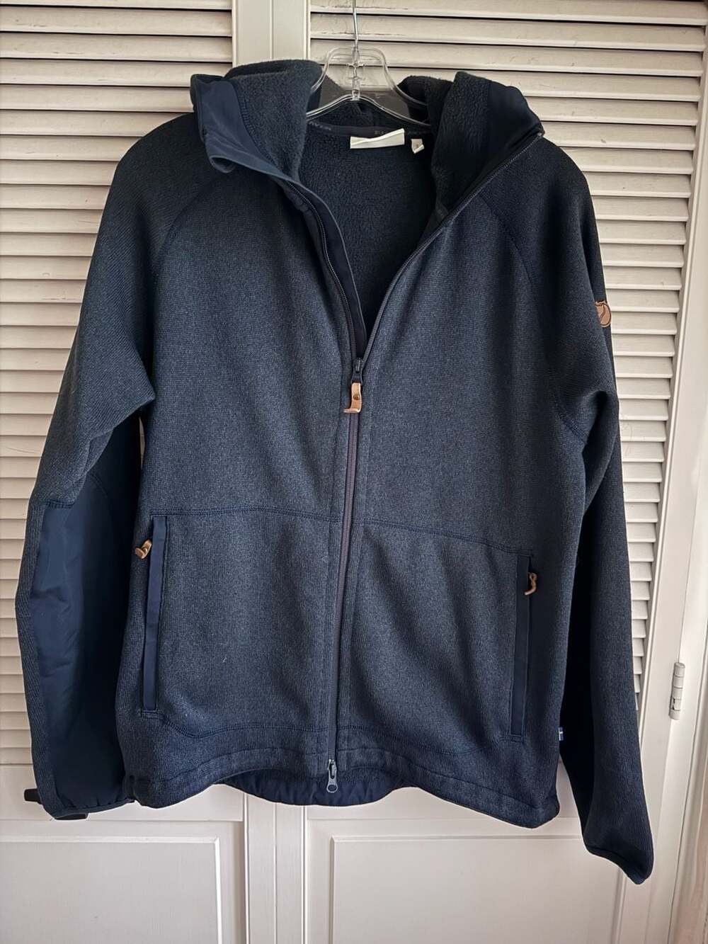 Fjällräven Keb Fleece Hoodie Men's Size M Dark Navy